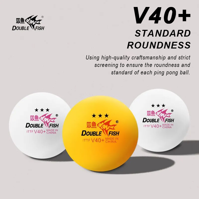 Table Tennis Game Pc - DOUBLE FISH 3 Yıldızlı V40+ 30/50/100