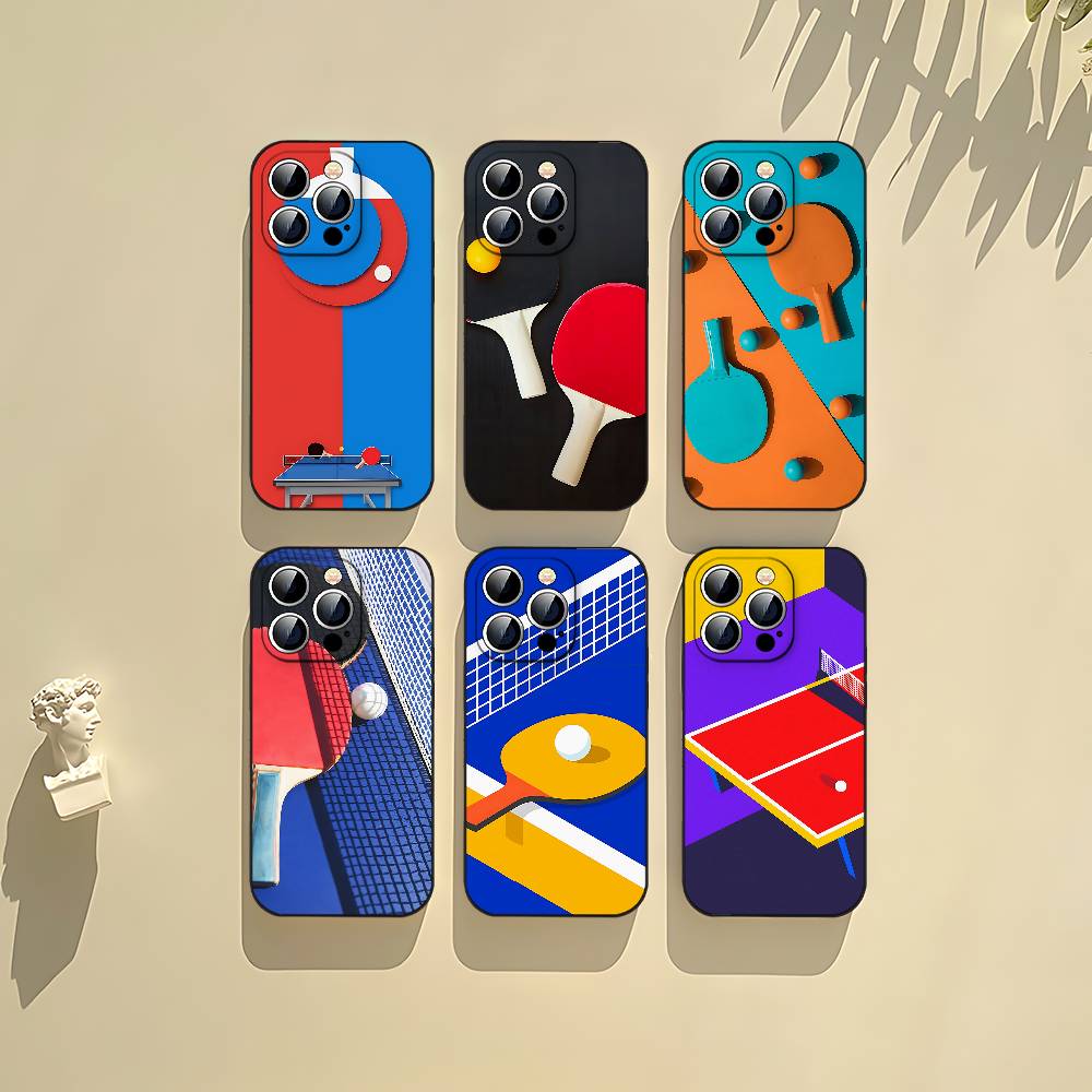 Table Tennis Pc - iPhone 17,16,15,11,13,14 Pro Max,Plus,X,Xr,Xs Max,13Mini ile