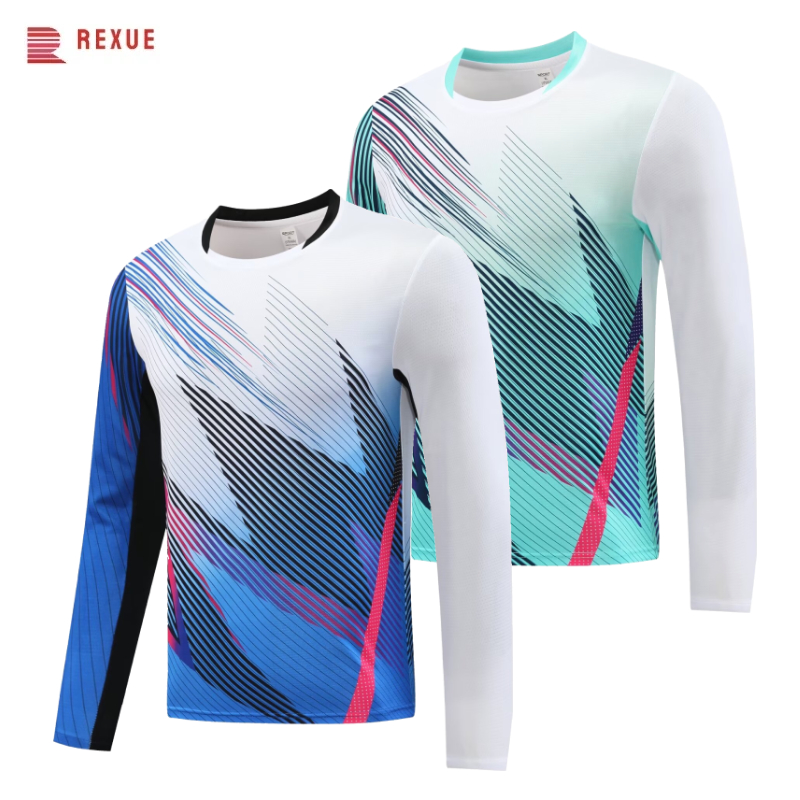 Table Tennis Jersey - Uzun kollu Badminton gömlek Unisex masa