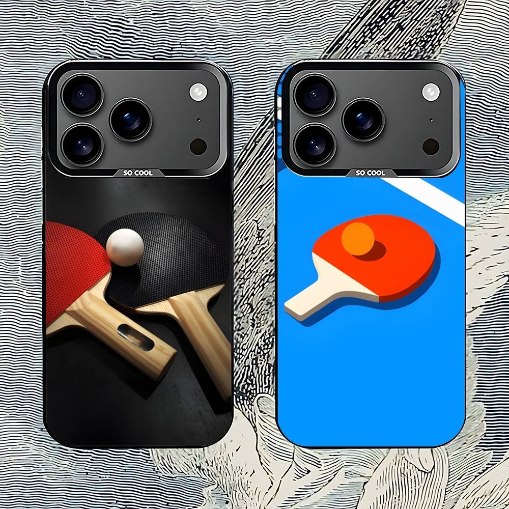 Table Tennis Logo Free - iPhone 17,16,15,14,13,12,11,Pro,Max,Plus,E,Air,Mini Siyah TPU IMD Kılıfı