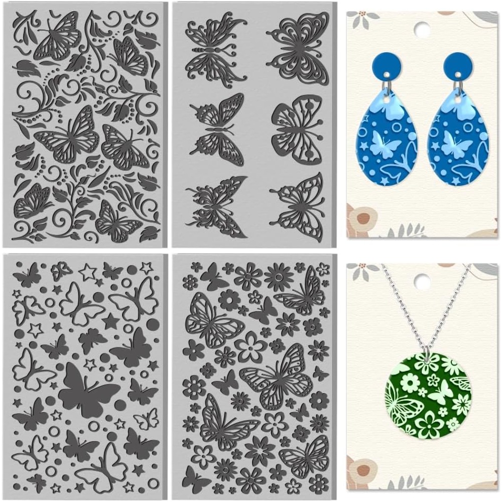 Butterfly Rubber Sheet - 4 yaprak Lazerle İşlenebilir Kauçuk Damga