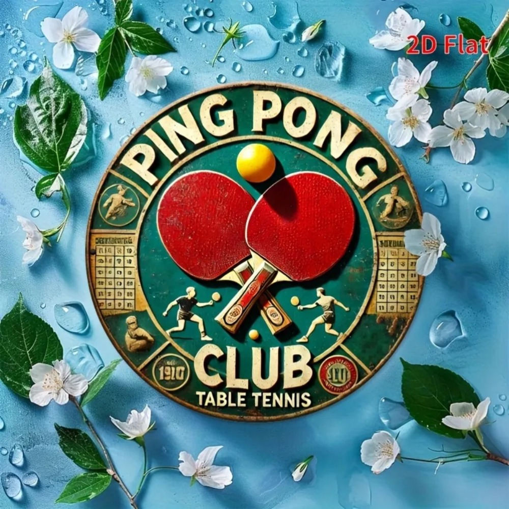 2D Düz Vintage Ping Pong Kulüb - Table Tennis Dimension incelemesi ve fiyatı