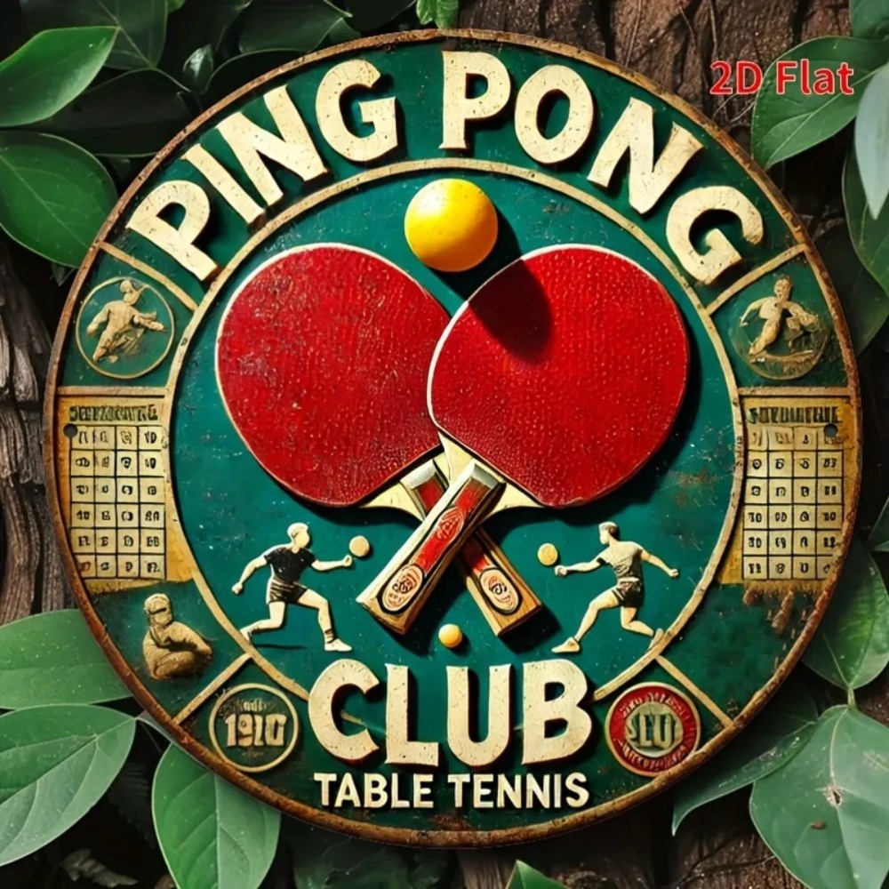 2D Düz Vintage Ping Pong Kulüb - Table Tennis Dimension incelemesi ve fiyatı