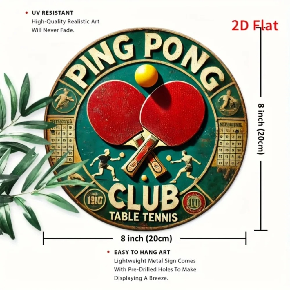 2D Düz Vintage Ping Pong Kulüb - Table Tennis Dimension incelemesi ve fiyatı